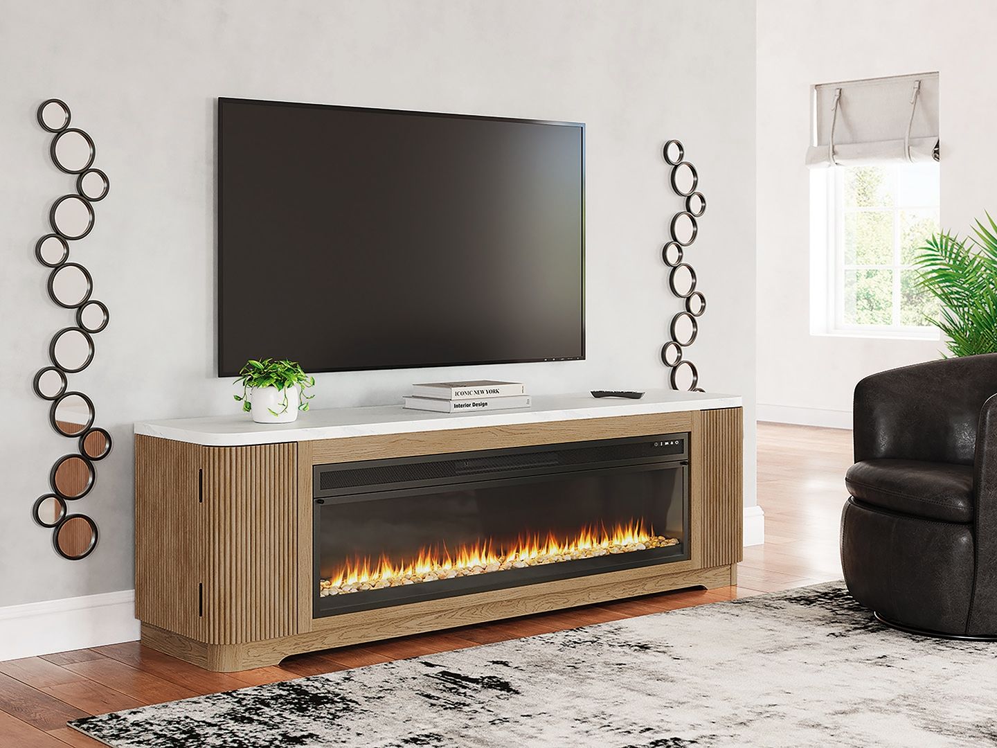 Camdill XL TV Stand With Fireplace Option - Thumbnail 4