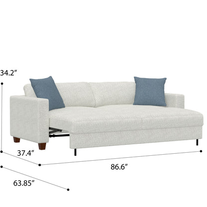 Pop Up Sleeper Sofa For Living Spaces - White