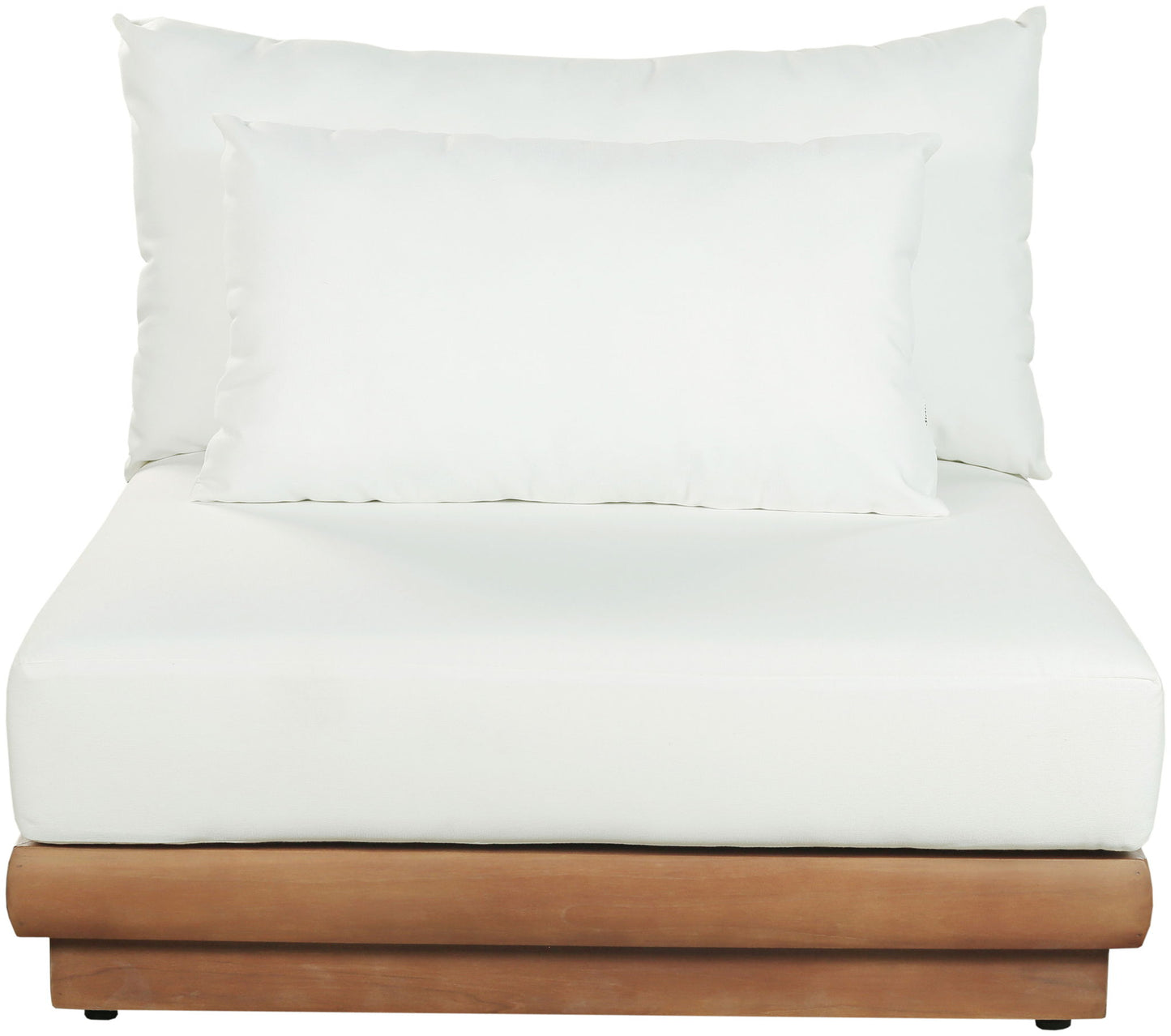 Mirella - Water Resistant Fabric Upholstered Outdoor Patio Modular Armless Chair