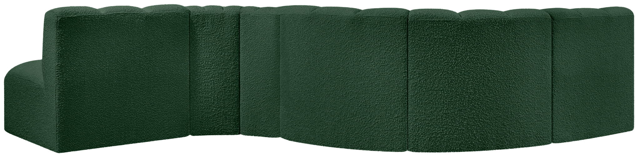 Arc - Boucle Fabric 6 Piece Curved Modular Sofa