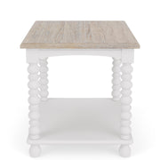 Rosalie - Rectangular Spindle End Table - White