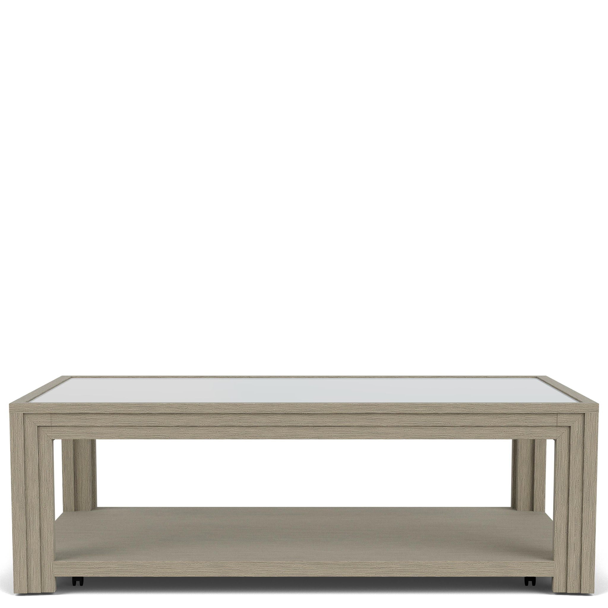 Wilde - Rectangular Glass Top Coffee Table - Light Brown