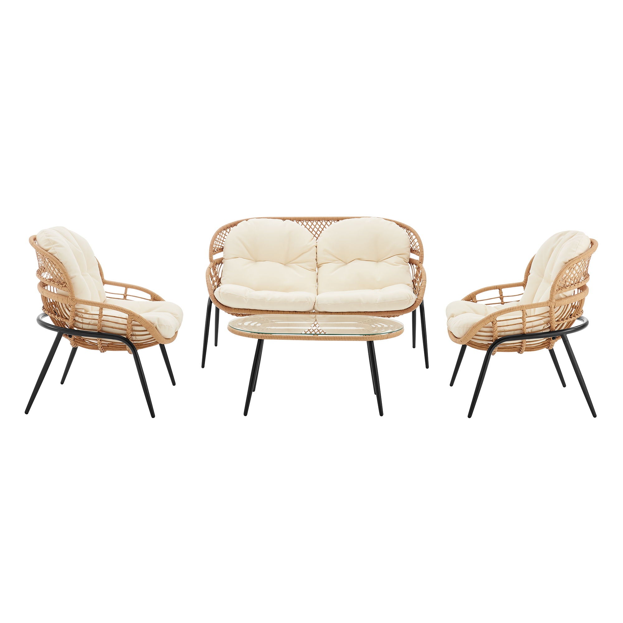 Pine - 4 Piece Outdoor Conversation Set