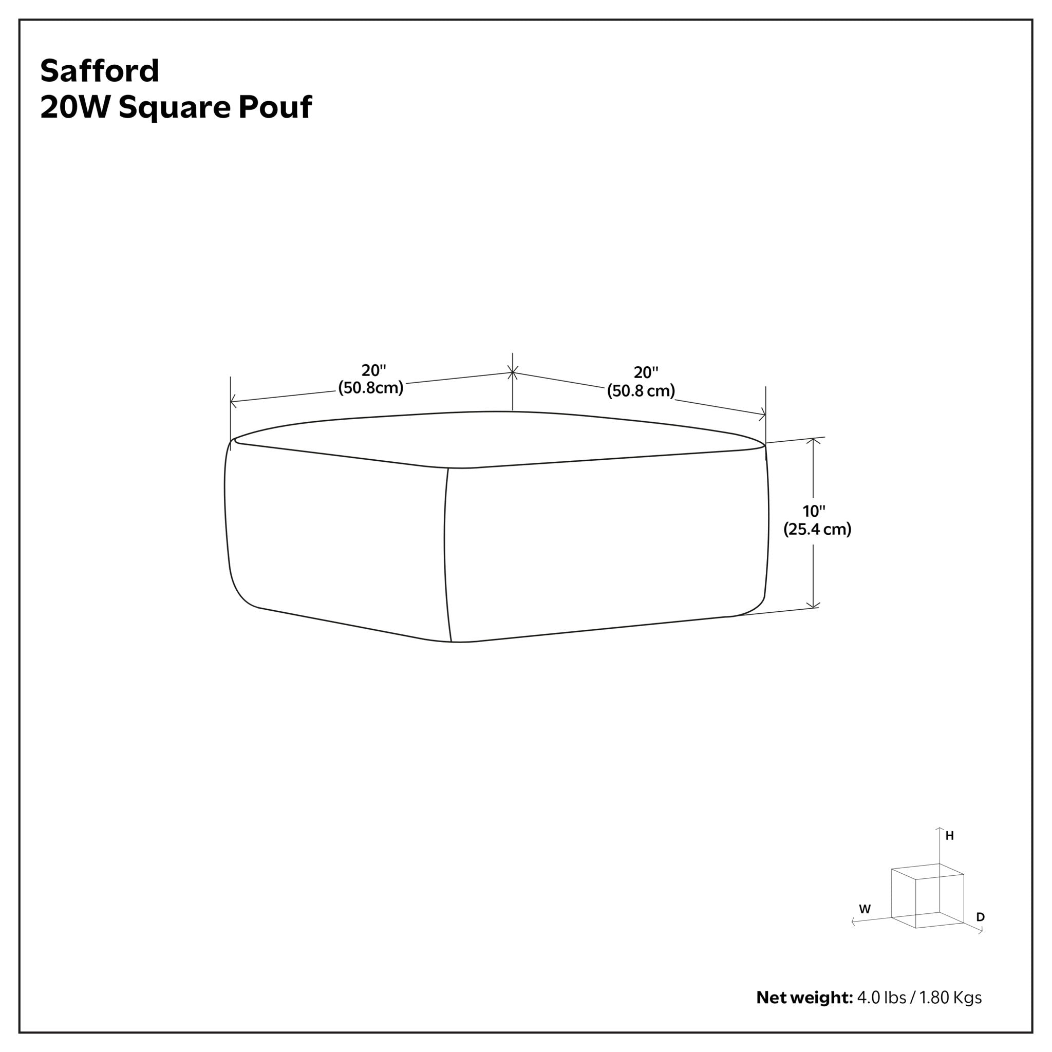 Safford - Square Outdoor / Indoor Pouf