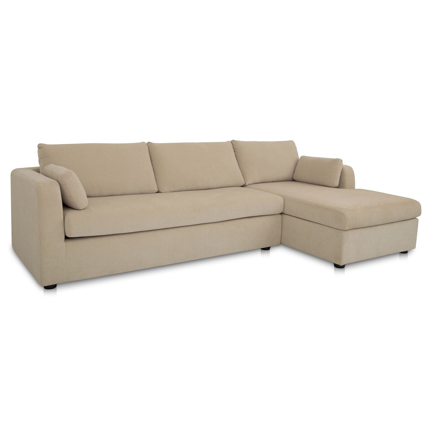 Burrow - Sleeper Sectional With Right Storage Chaise - Sand