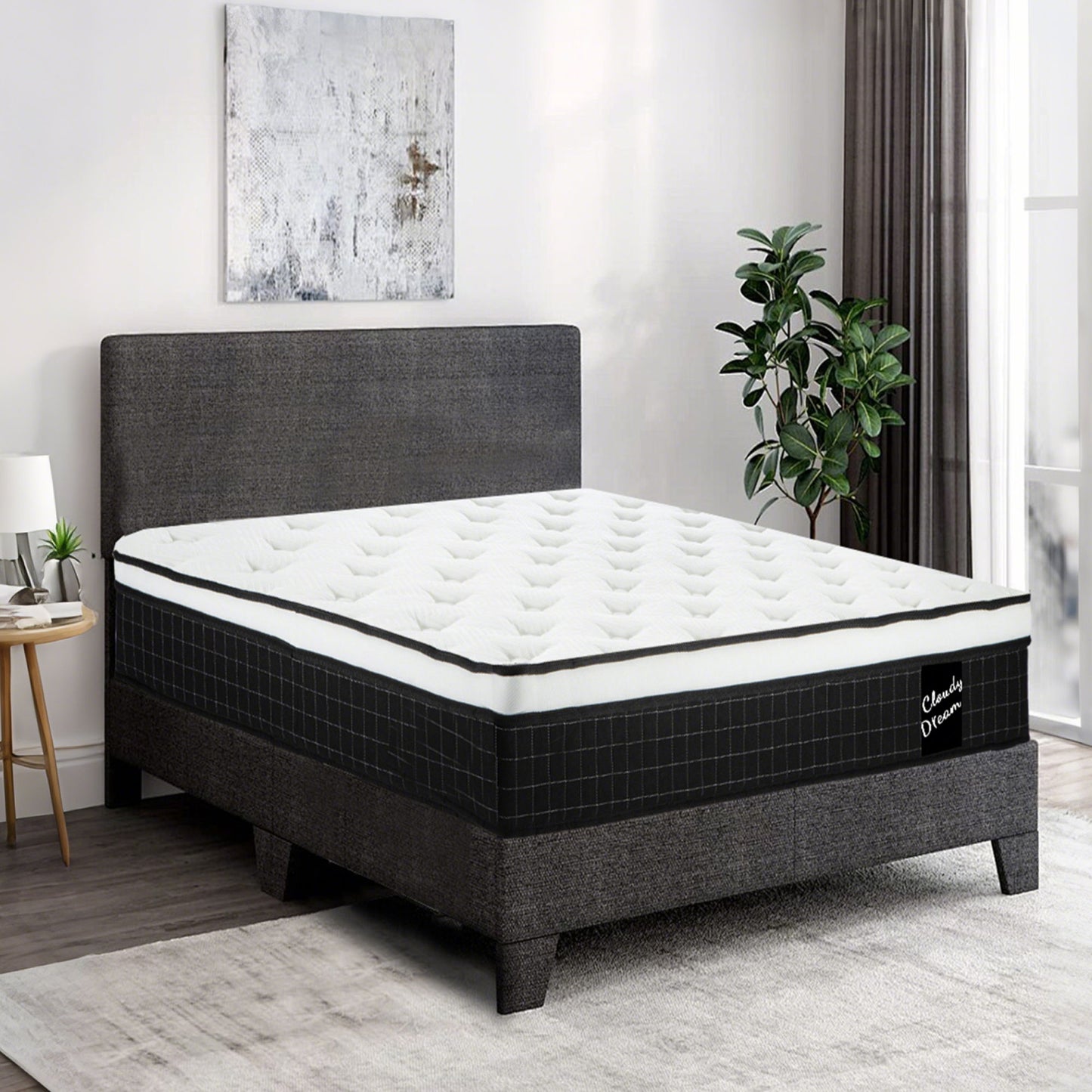 12" Hybrid Mattress With Individual Pocket Spring, Comortable Memory Foam