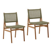 Francisca - Outdoor Dining Chair (Set of 2) - Green And Natural