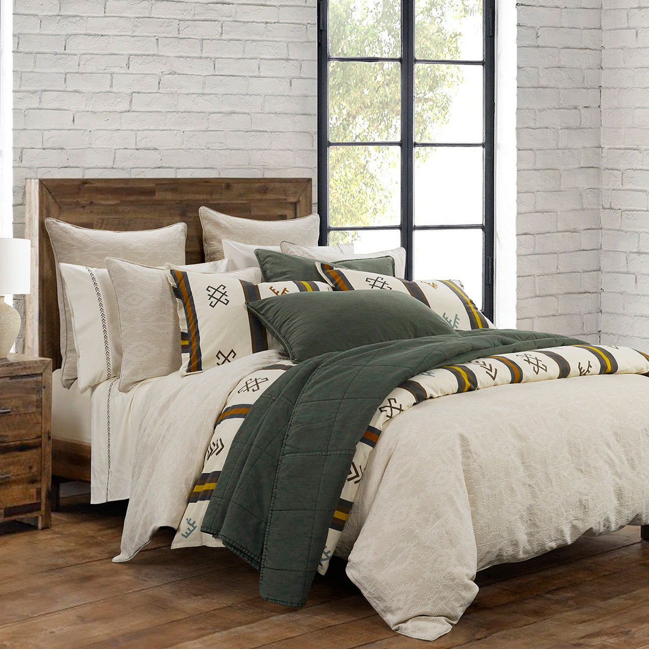 Toluca Canvas - King Comforter Set (Set of 3) - Multi Color