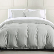 Hera - King Washed Linen Flange Comforter Set (Set of 3) - Light Gray