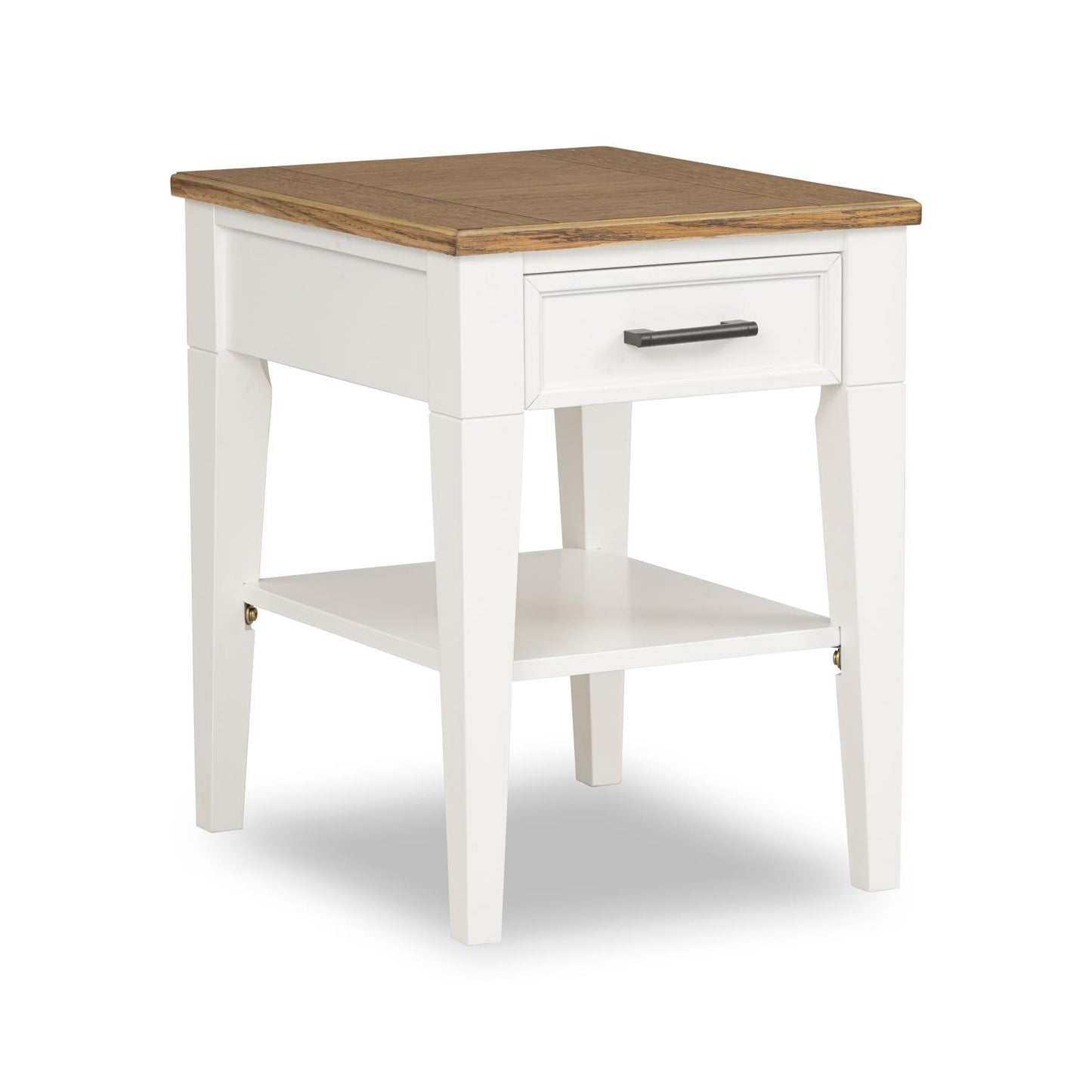Jasper - Chairside Table - Toasted Coconut / White