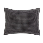 Stonewashed Cotton Waffle Weave - 21" x 34" Pillow Sham Set (Set of 2) - Slate