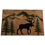 Moose - Print Rug - Brown / Black