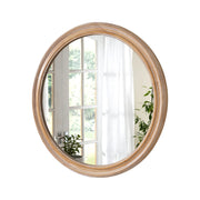 Round Wall Mirror With Ribbed Frame