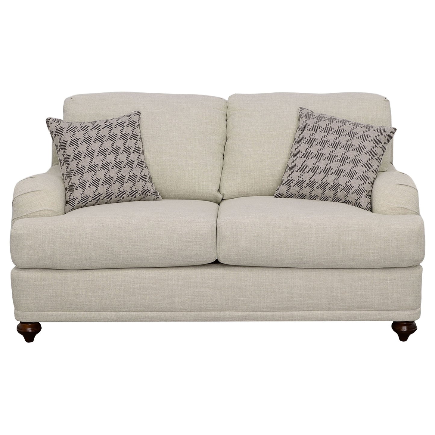 Glenn - Upholstered English Arm Loveseat - Light Gray