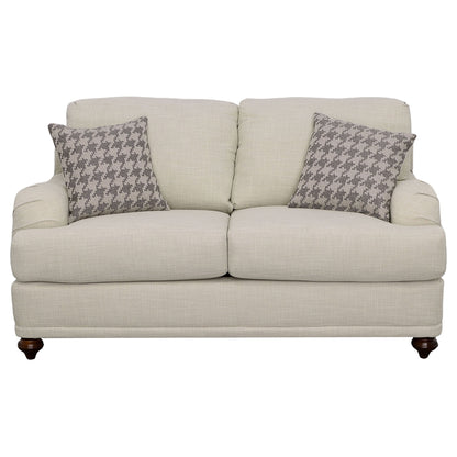 Glenn - Upholstered English Arm Loveseat - Light Gray