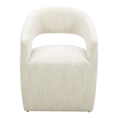 Barrow - Rolling Dining Chair - White Mist