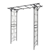 Metal Garden Arch Climbing Plants Support Rose Arch Outdoor - Black