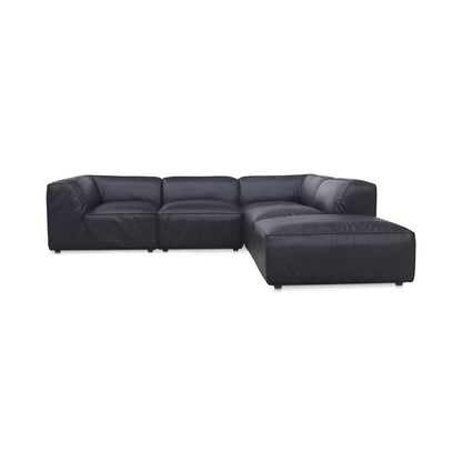 Form - Dream Modular Leather Sectional - Vantage Black