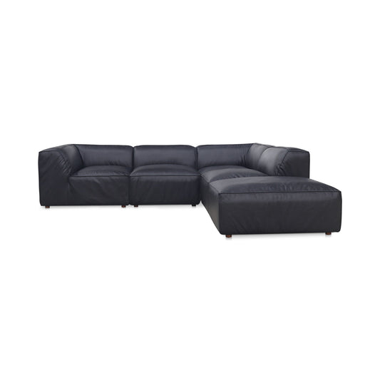 Form - Dream Modular Leather Sectional - Vantage Black
