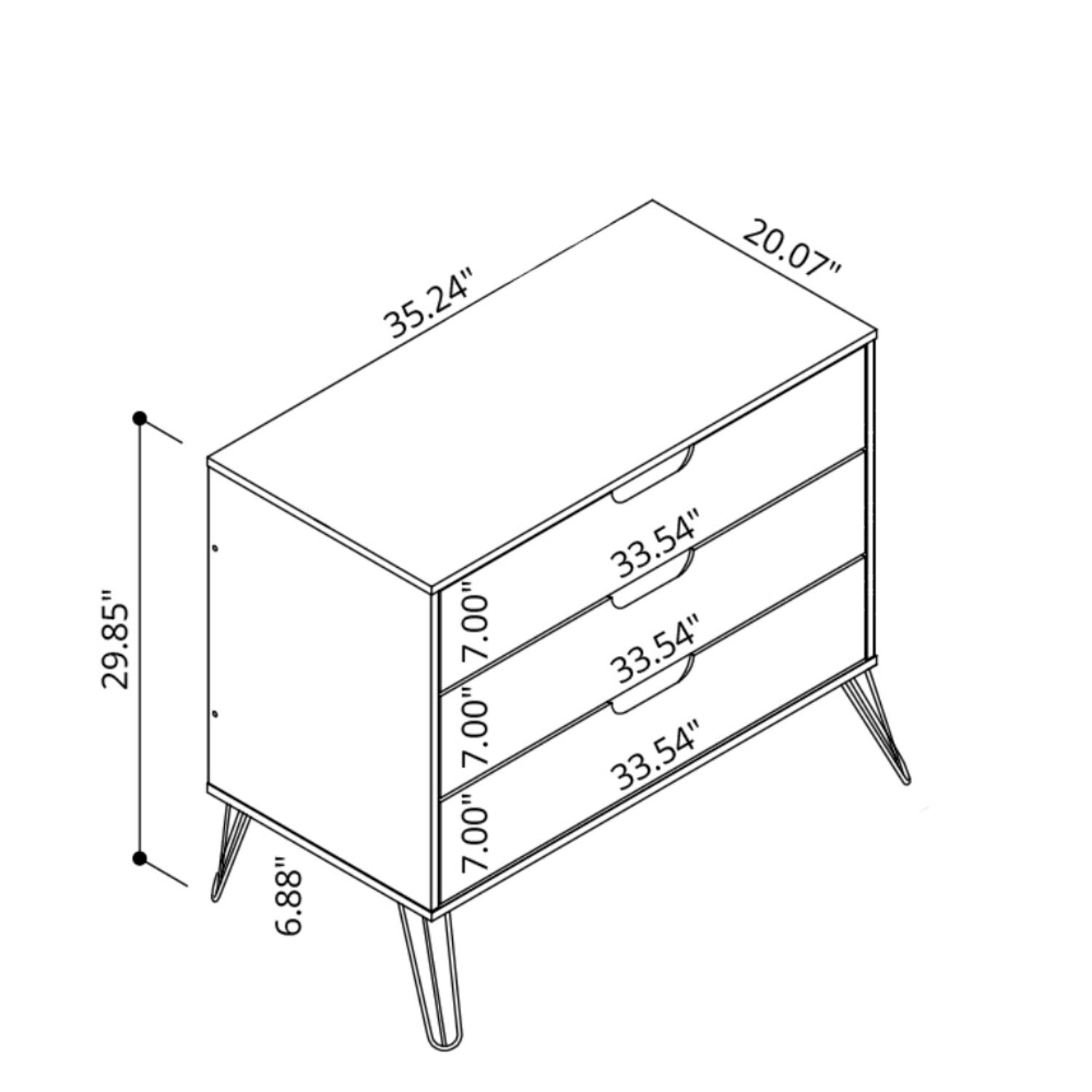 Rockefeller - Dresser & 3 Drawer - Off White