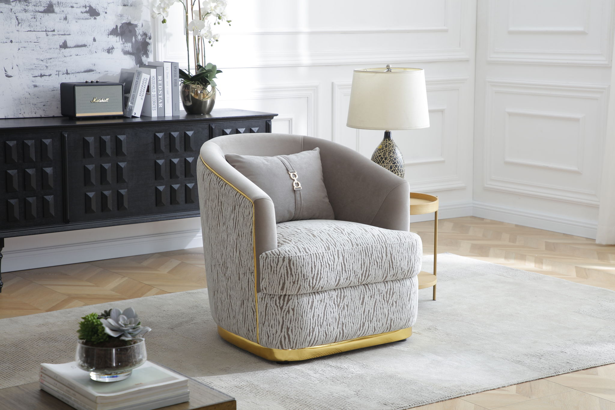 Lexington - Chair - Brown / Light Beige