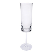 Oval Halo Unbreakable Plastic Champagne Flutes (Set of 4), Acrylic Wedding Mimosas Glasses, 4Oz - Clear
