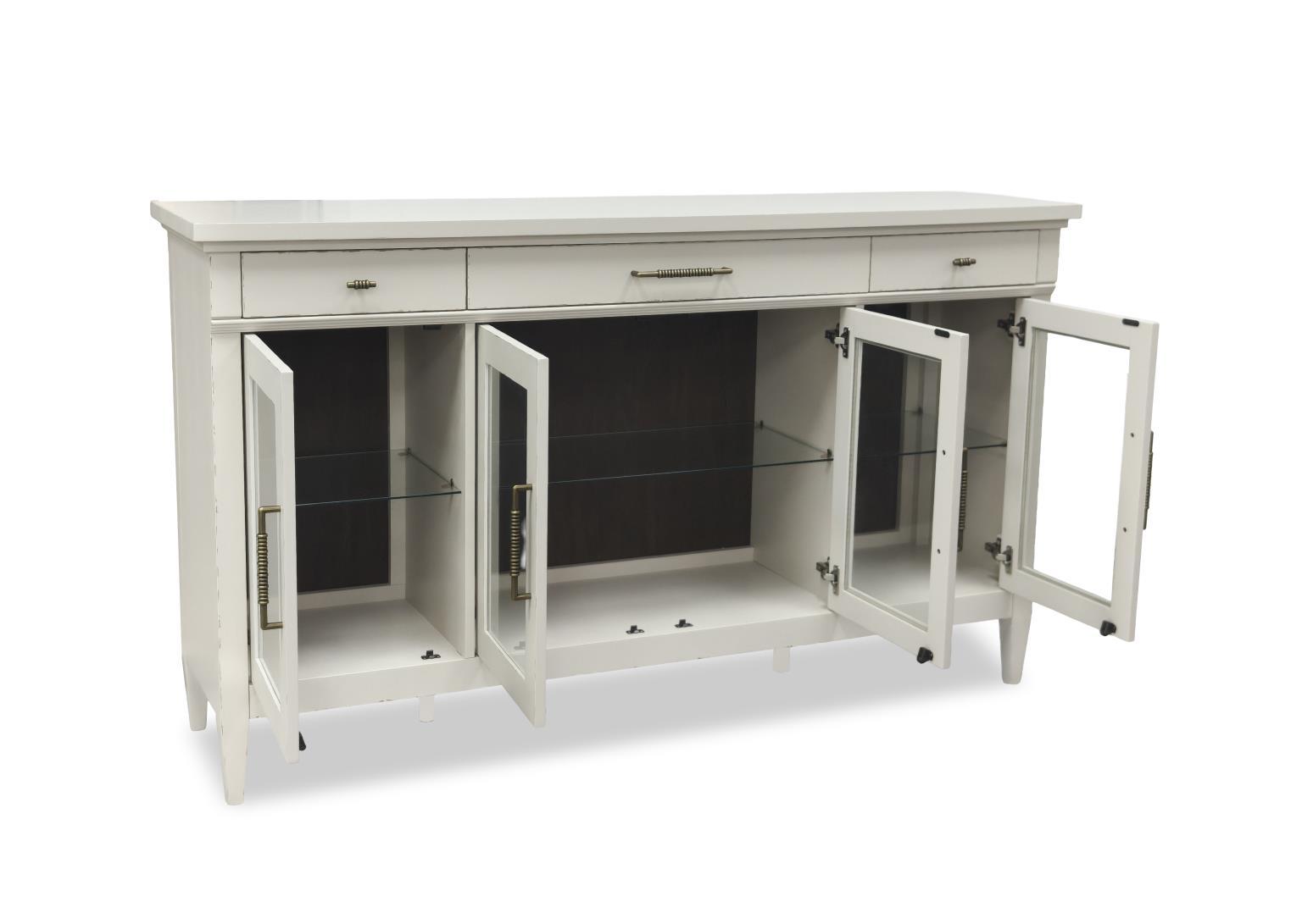 Reflections - Glass Door Server - Cashmere / Dark Roast