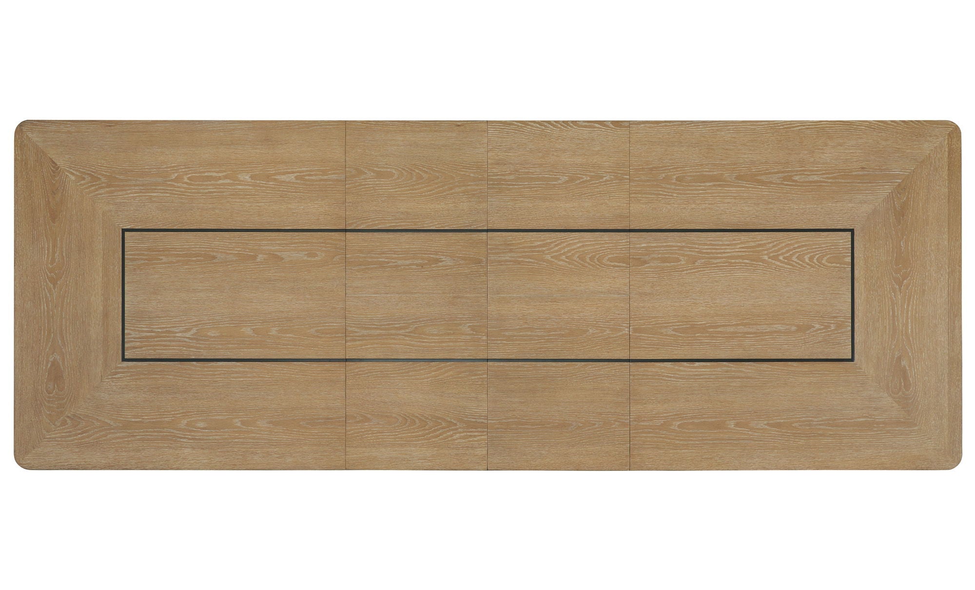 Escape - Dining Table With Extensions - Glazed Natural Oak / Black Metal Trim