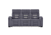 U1895 - P2 Reclining Sofa With IS And LED - Dark Gray