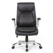 High Back Ergonomic Executive Office Chair, Adjustable Height And Lumbar Support For Home & Office - Black