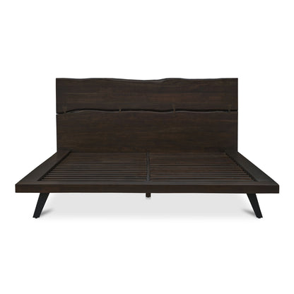 Madagascar - King Platform Bed - Dark Brown