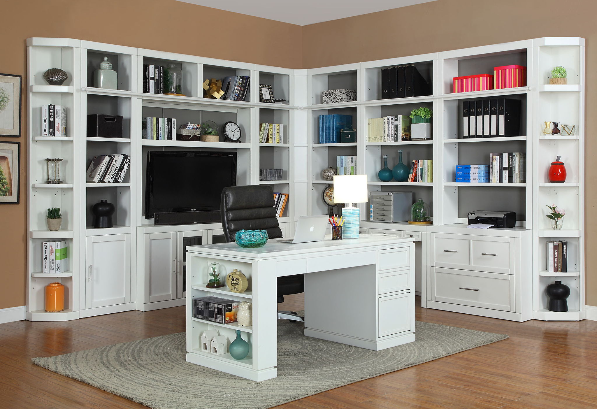 Catalina - Library Desk - Cottage White