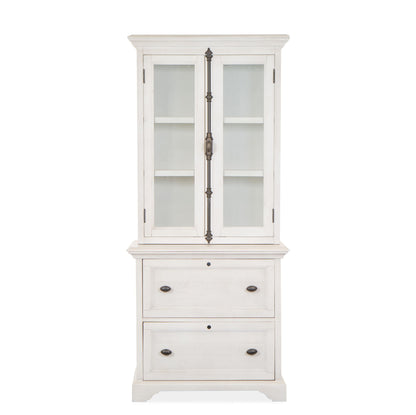 Bronwyn - Lateral File With Hutch - Alabaster