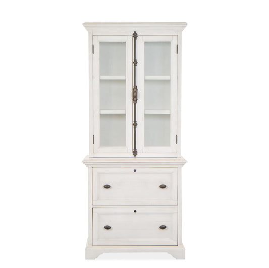 Bronwyn - Lateral File With Hutch - Alabaster