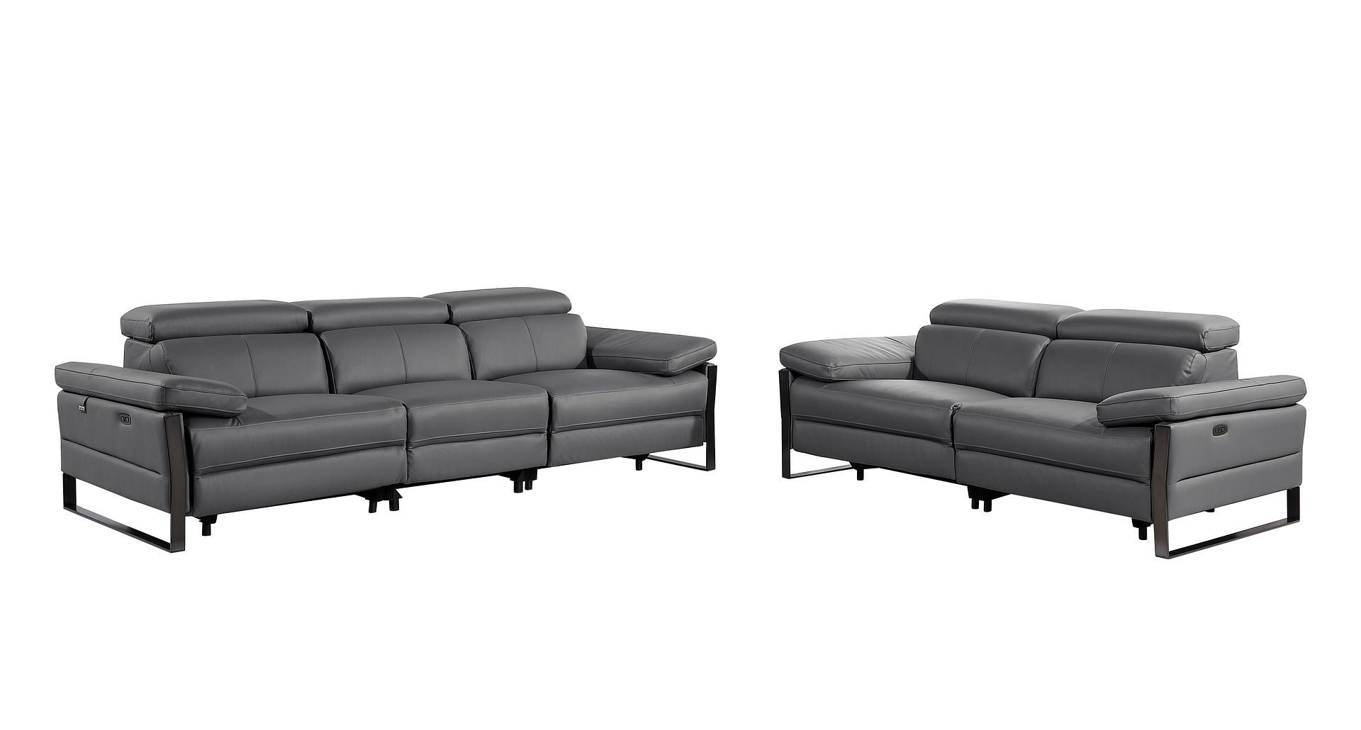 1246 - Modular Power Dual Reclining Sofa And Loveseat Set With Power Headrests