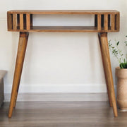 Slatted Console - Light Brown