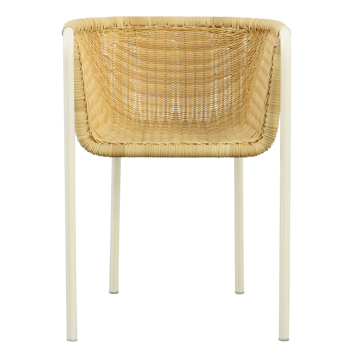 Kamille - Outdoor Dining Chair - Natural With White