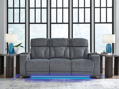 Studio Cave - Power Reclining Sofa - Steel