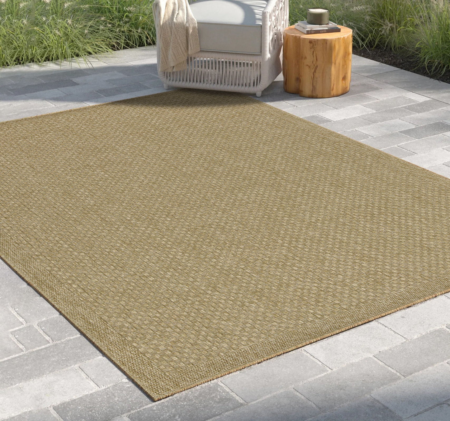 Earth - 5'3" X 7'3" Indoor, Outdoor Area Rug - Jute, Jute
