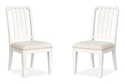 Willowbrook - Upholstered Side Chair With Wood Slat Back (Set of 2) - Egg Shell White