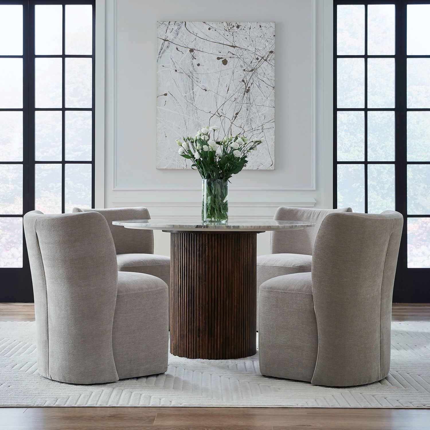 Accent Dining - Dining Chair With Casters Accent