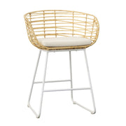 Agnes - Counter Stool - White And Natural