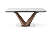 9188 - Dining Table With Extensions - White