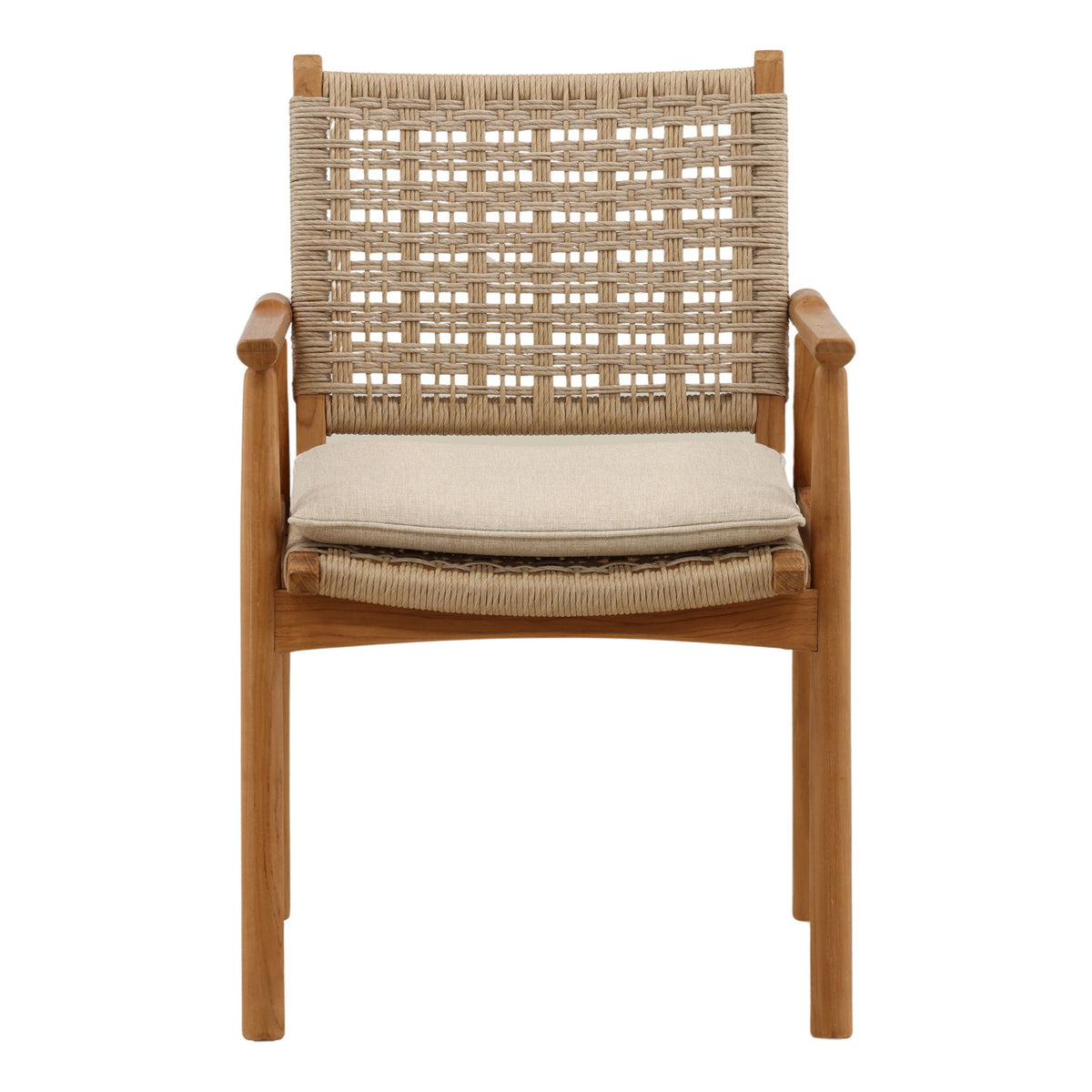 Alea - Outdoor Dining Chair (Set of 2) - Natural And Beige