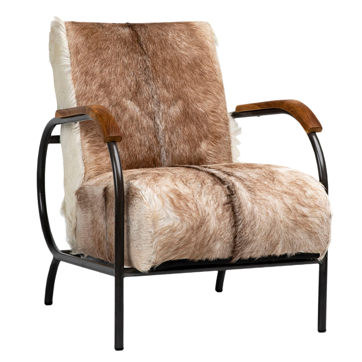 Laney - Occasional Chair - Natural Brown And White With Black