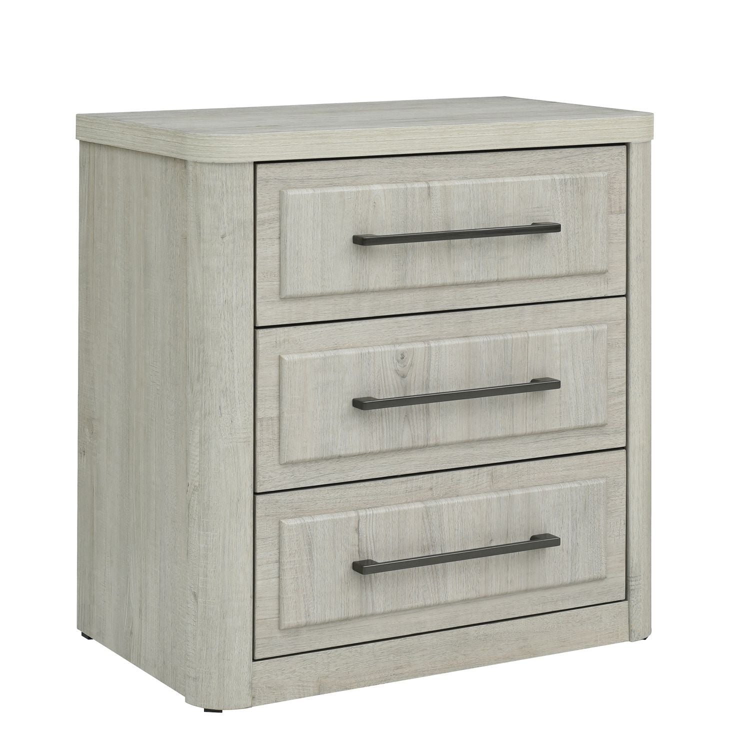 Modern Play - Nightstand With Charging Station - Natural White