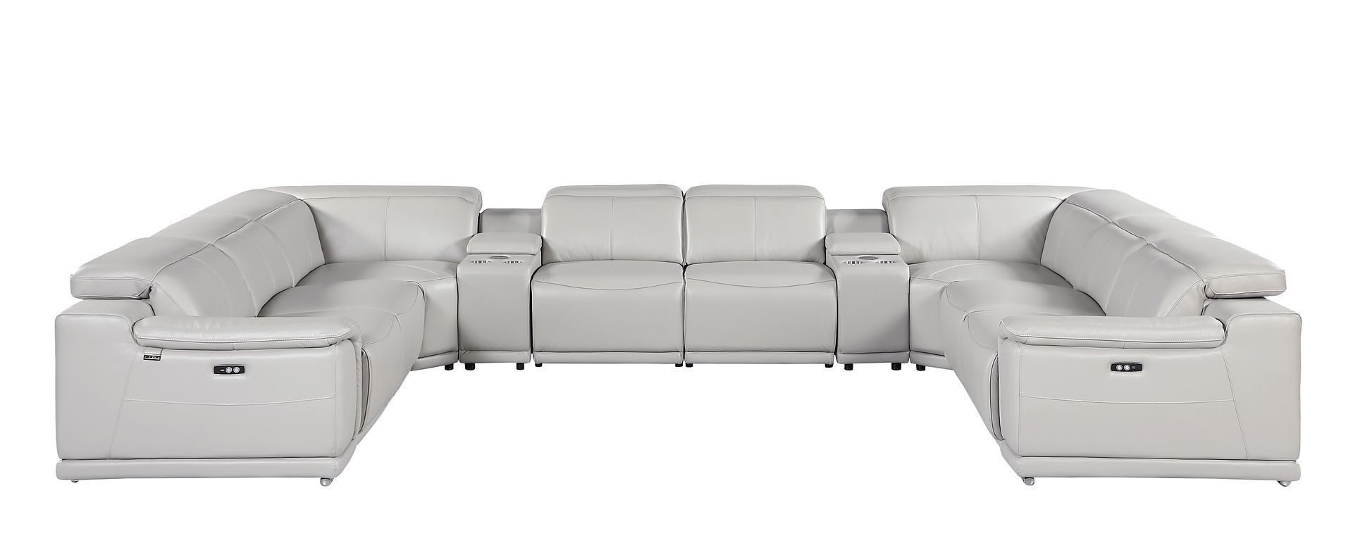 9762 - 10-Piece U-Shaped Sectional Sofa With 4 Power Recliners