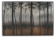 Philyra - Wall Art - Black / Orange / Silver