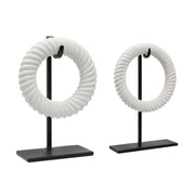 Armenta - Sculpture (Set of 2) - White And Black