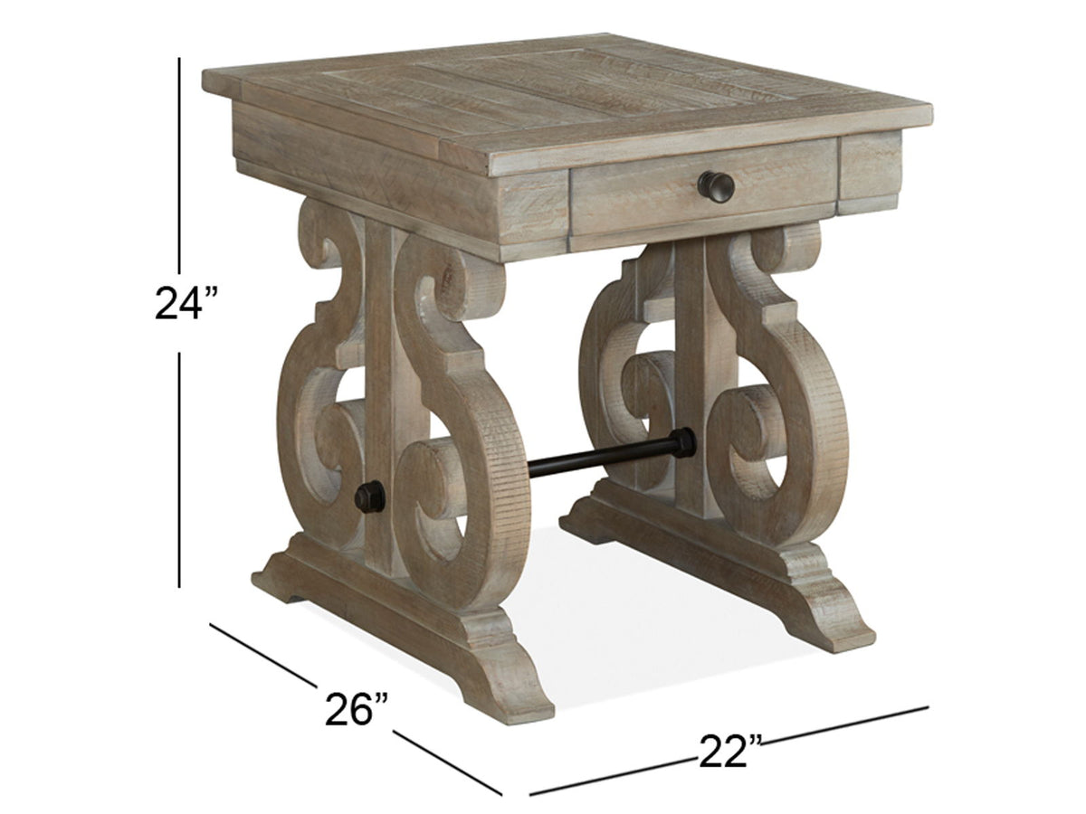 Tinley Park - Rectangular End Table - Dove Tail Gray